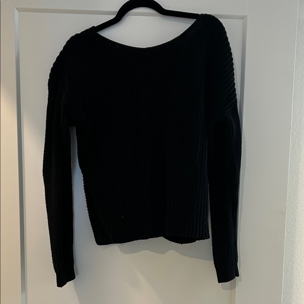 Roxy Black Off-the-Shoulder Sweater with open back